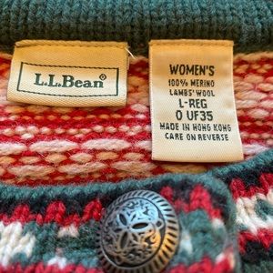 LL Bean 100% wool Sweater. Size: L Reg.